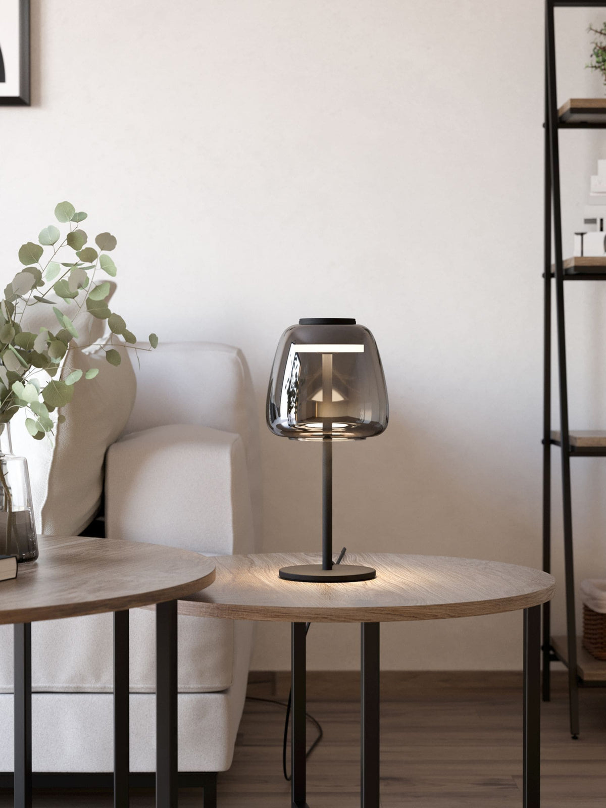 Eglo Alfero-Z smart table lamp black glass (British brand)