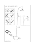 Eglo Black Carlo steel floor lamp, UK version