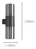 Eglo Cropani double-sided outdoor wall light 33.5cm, imported from the UK