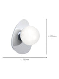 Eglo Chrome Castrovido Glass Modern Bathroom Wall Light