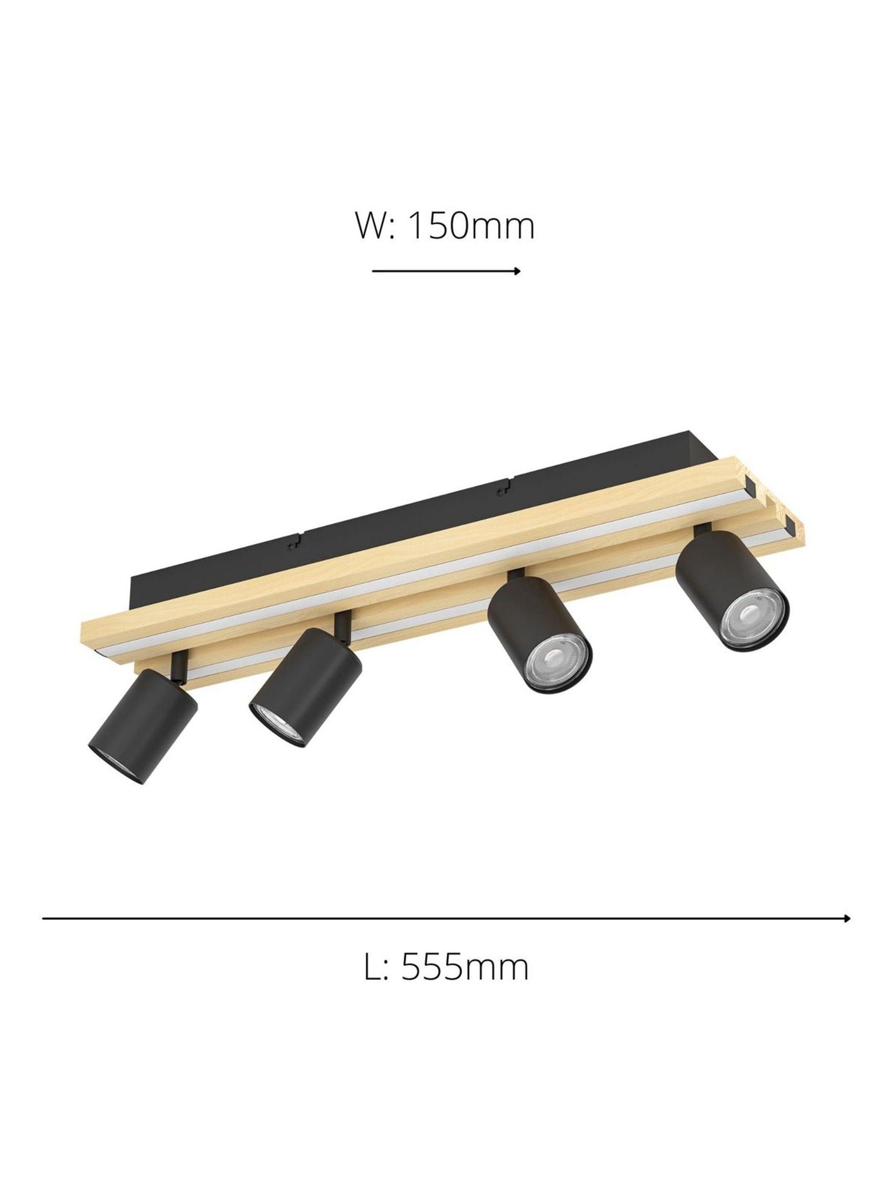 Eglo Gesteira LED ceiling light 4 adjustable spotlights, imported from the UK