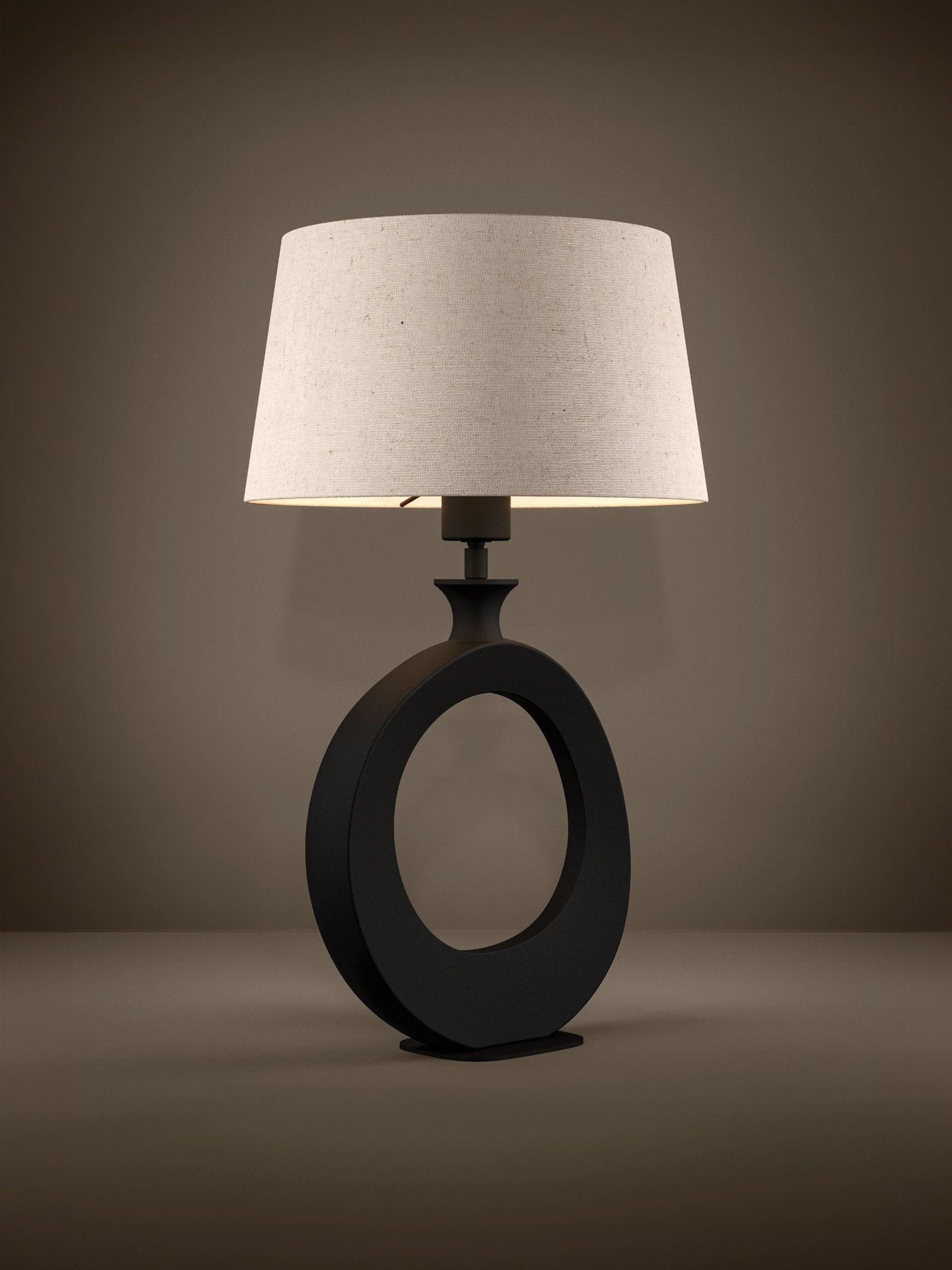 Eglo Diezma linen and steel table lamp, UK version