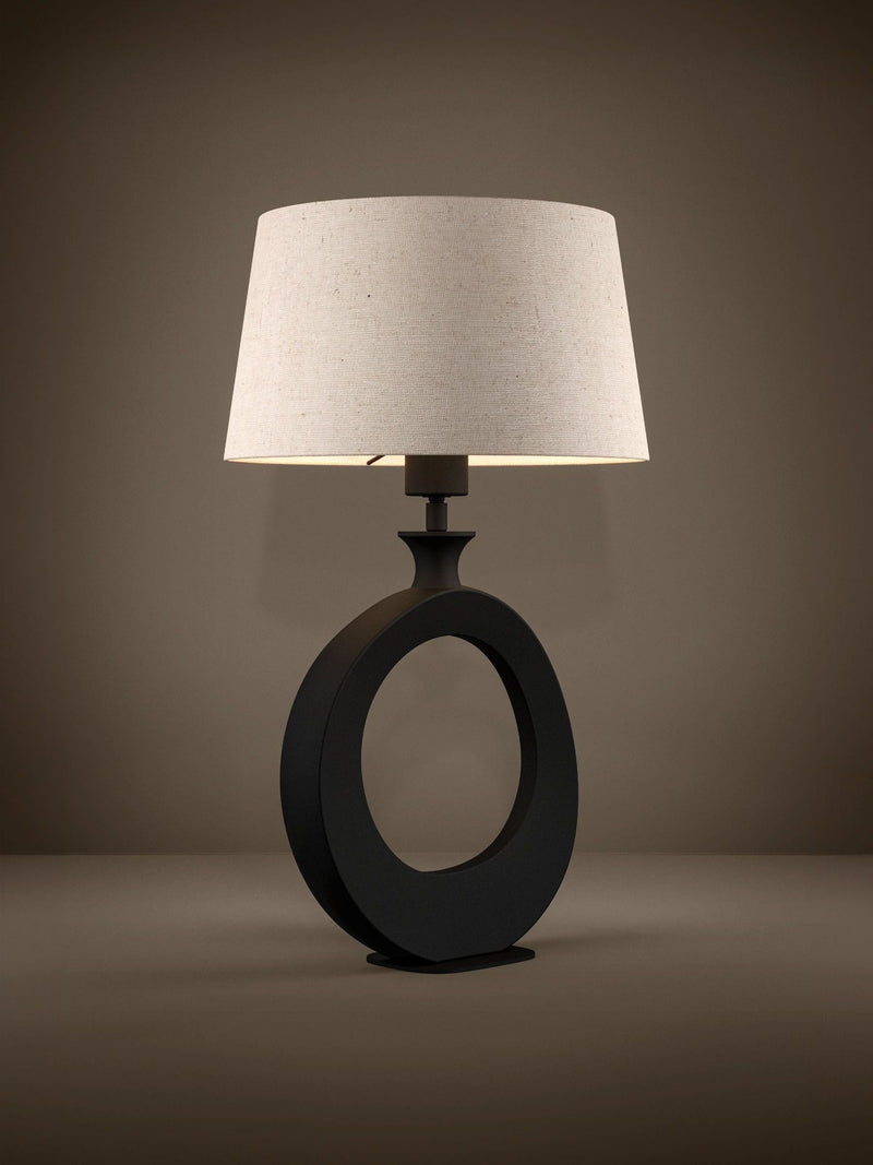 Eglo Diezma linen and steel table lamp, UK version