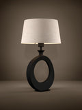 Eglo Diezma linen and steel table lamp, UK version