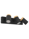 Eglo Consuma 3-light bathroom spotlight black brown - British product