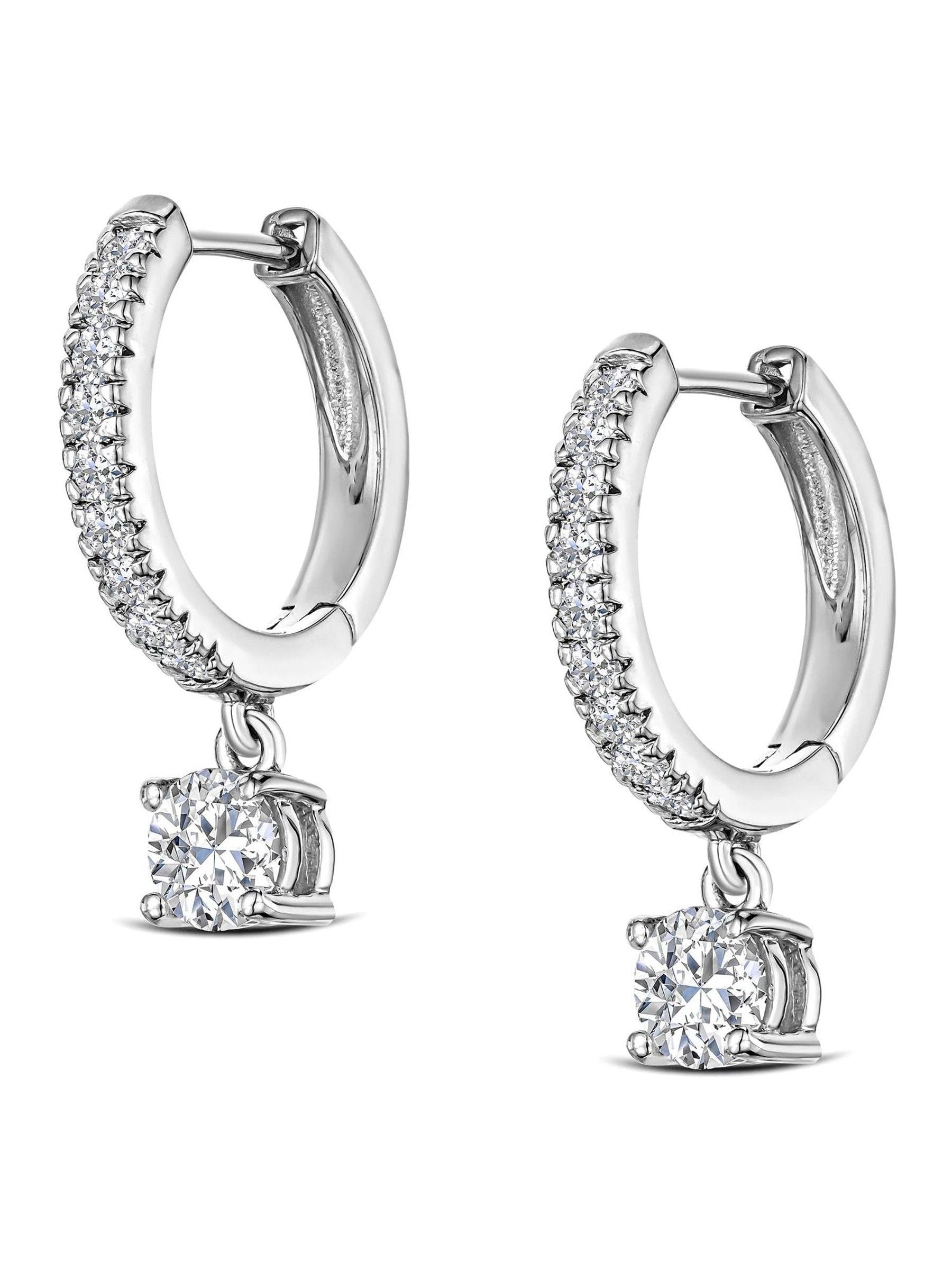 Diamond Store Stellato huggie drop earrings 1.00ct, imported from the UK
