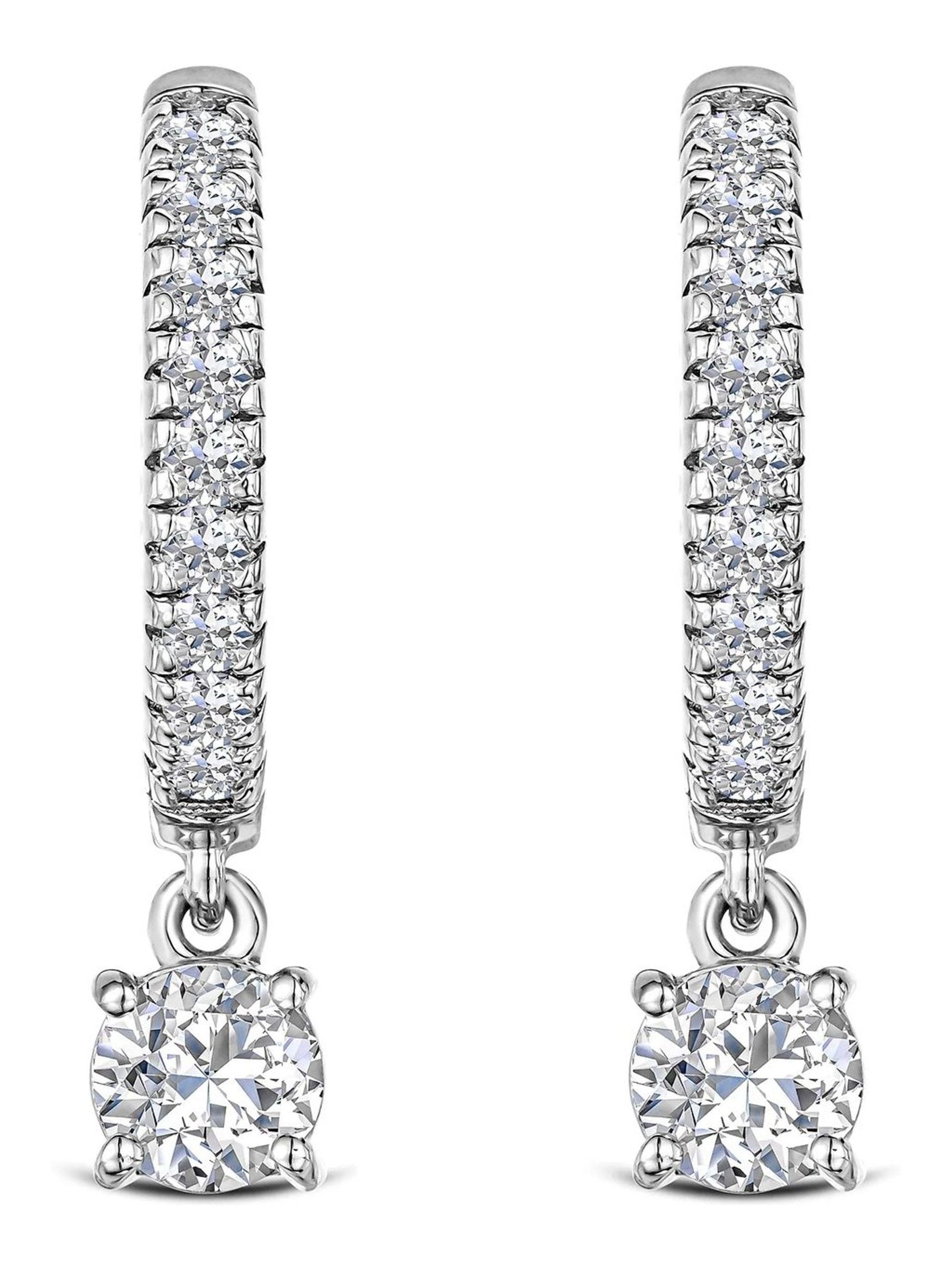 Diamond Store Stellato huggie drop earrings 1.00ct, imported from the UK