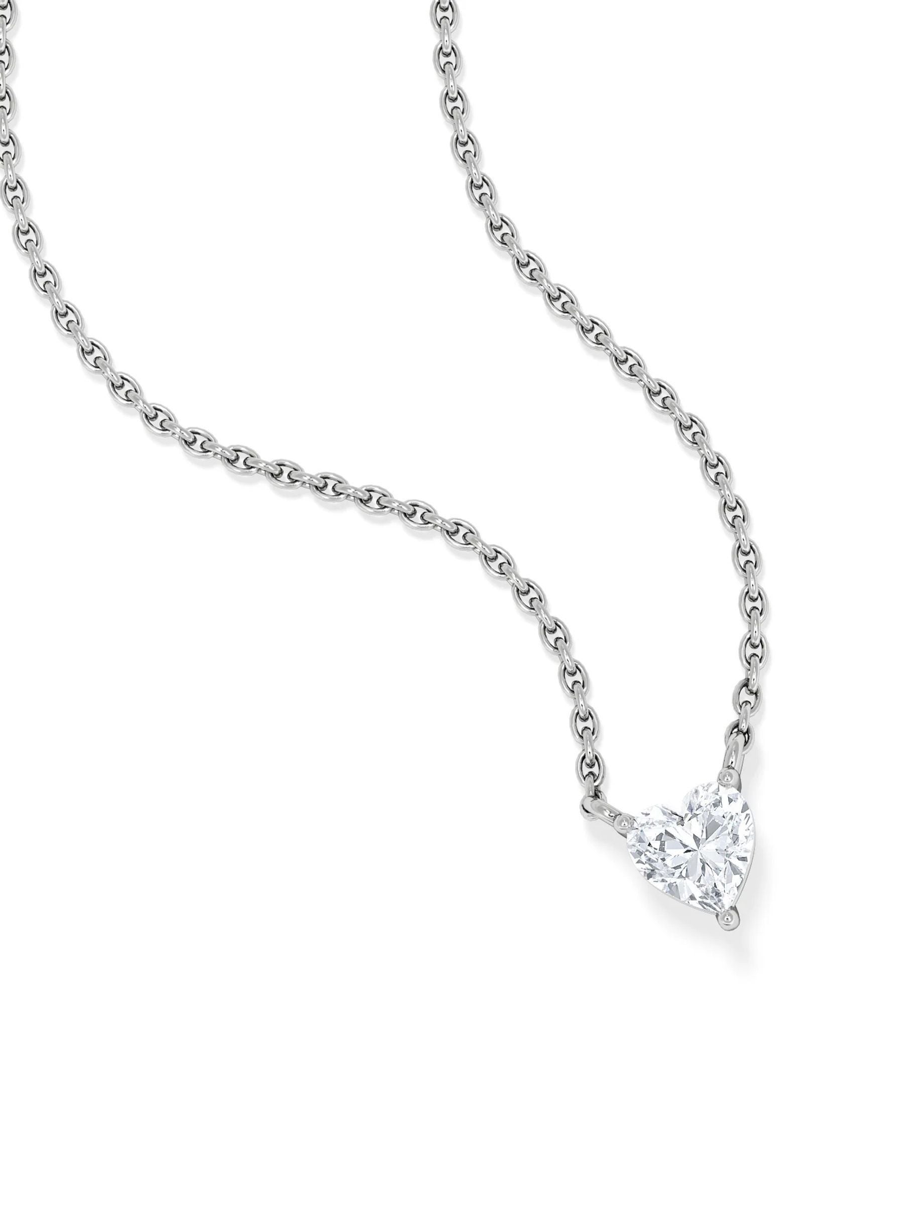 The Diamond Store Wanderlust floating heart diamond necklace 0.25ct, UK version