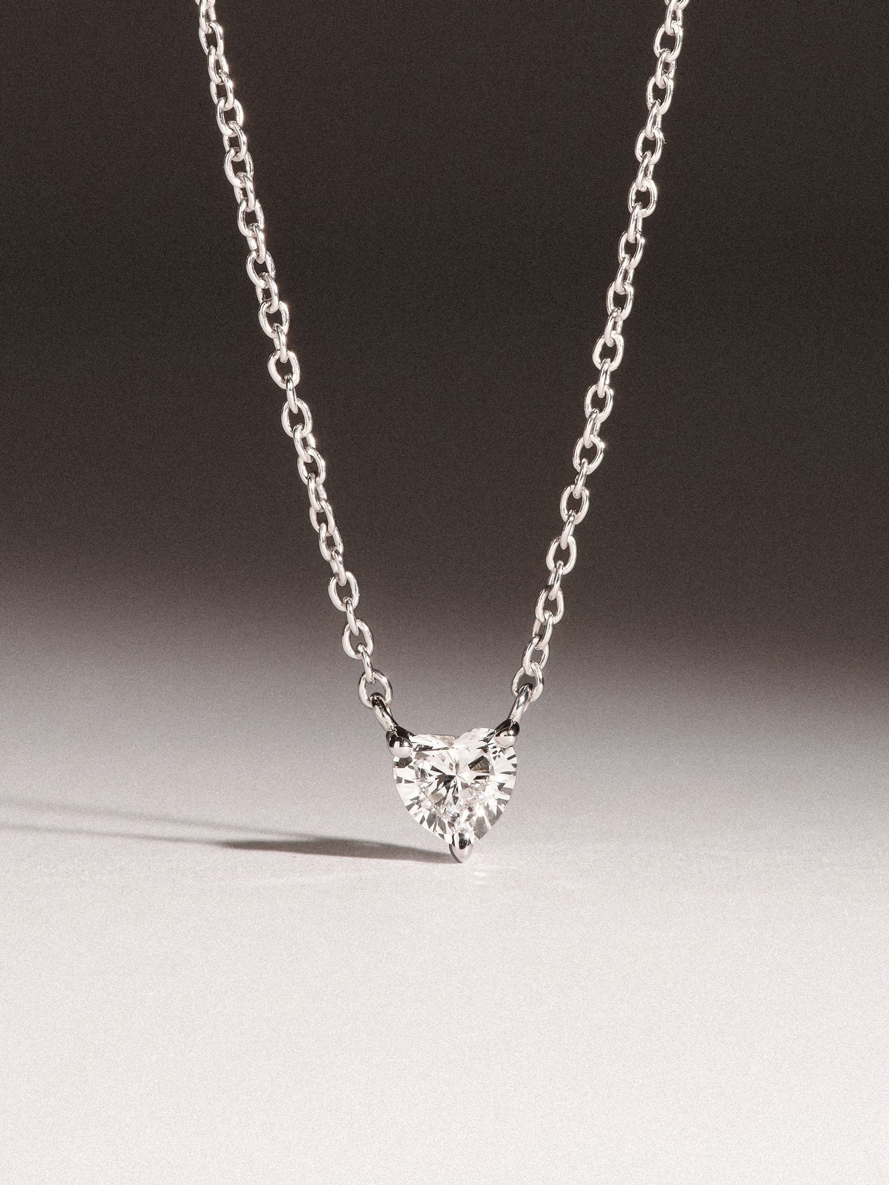 The Diamond Store Wanderlust floating heart diamond necklace 0.25ct, UK version