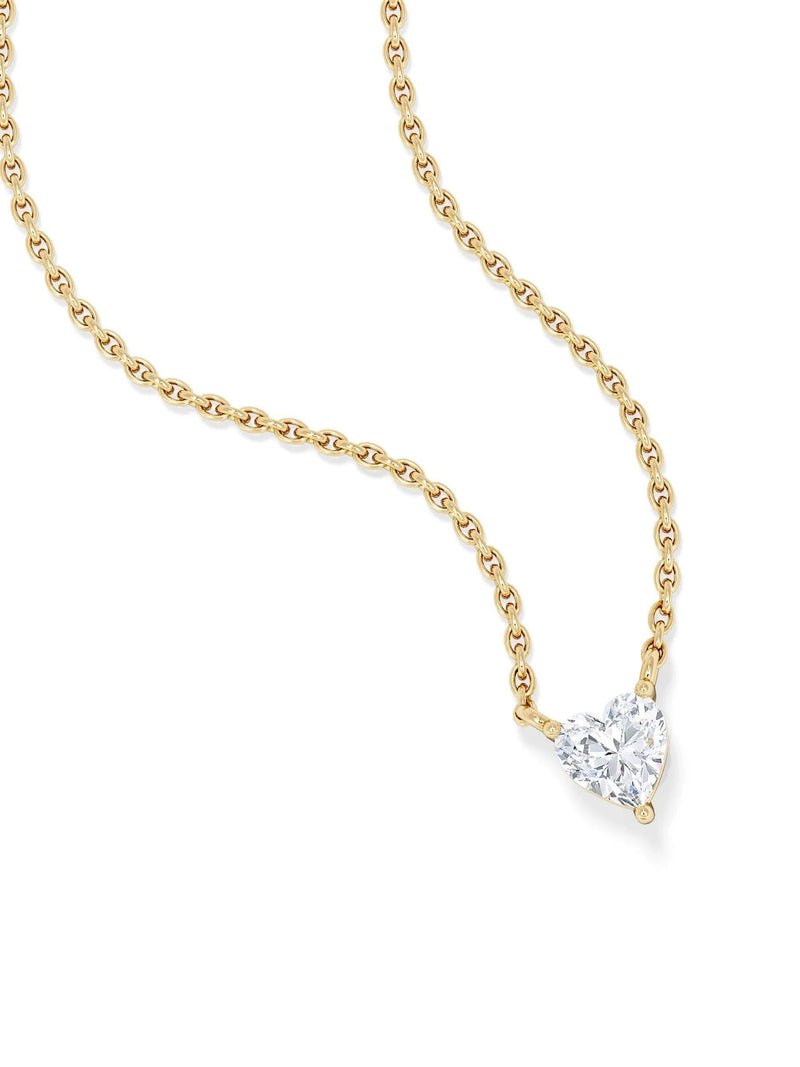 The Diamond Store floating heart cut lab diamond necklace 0.25ct, imported from the UK