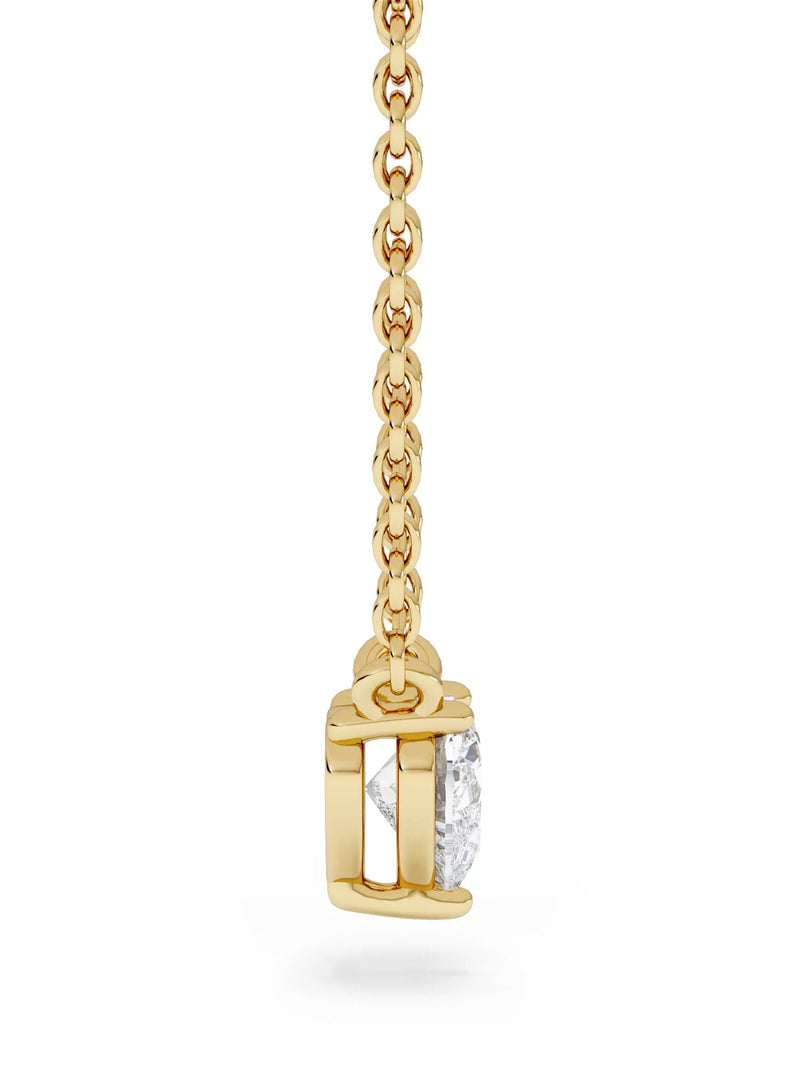 The Diamond Store floating heart cut lab diamond necklace 0.25ct, imported from the UK