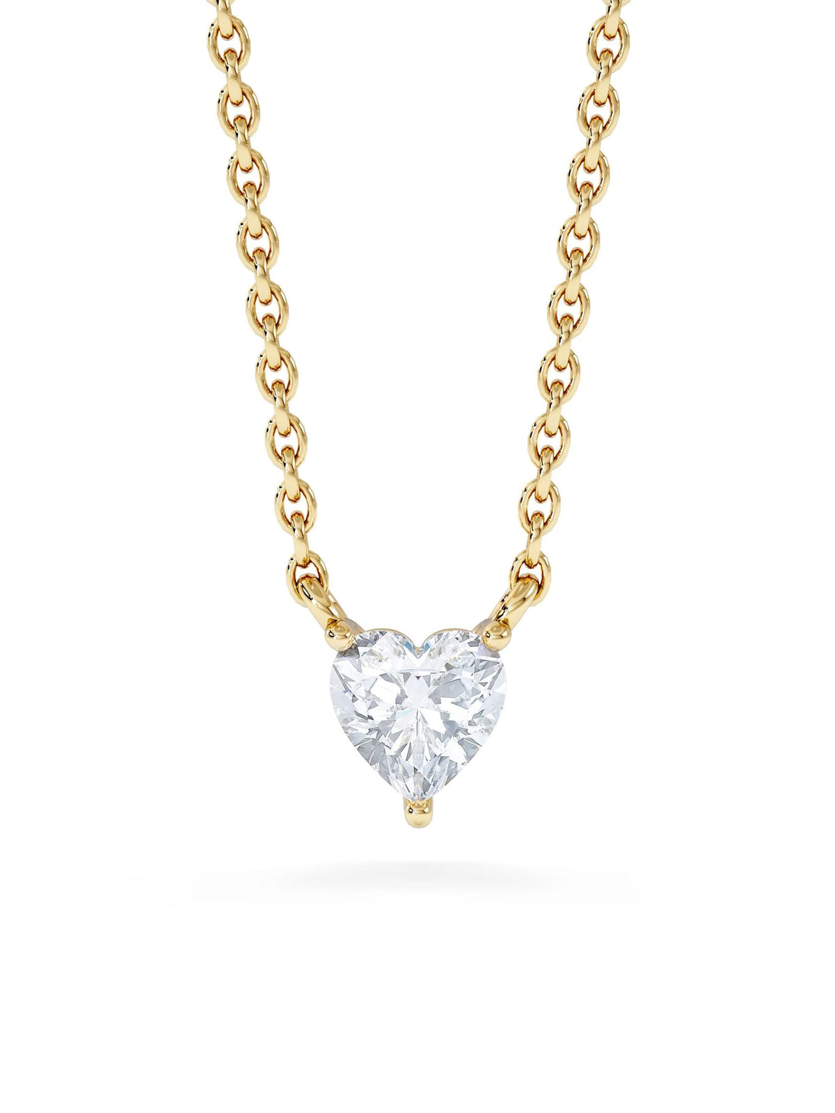 The Diamond Store floating heart cut lab diamond necklace 0.25ct, imported from the UK