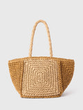 Whistles straw bag natural patchwork mini, imported from the UK