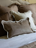 Ellenvale Interiors Chocolate Brown Chloe Scallop Cushion Cover 45 x 45cm