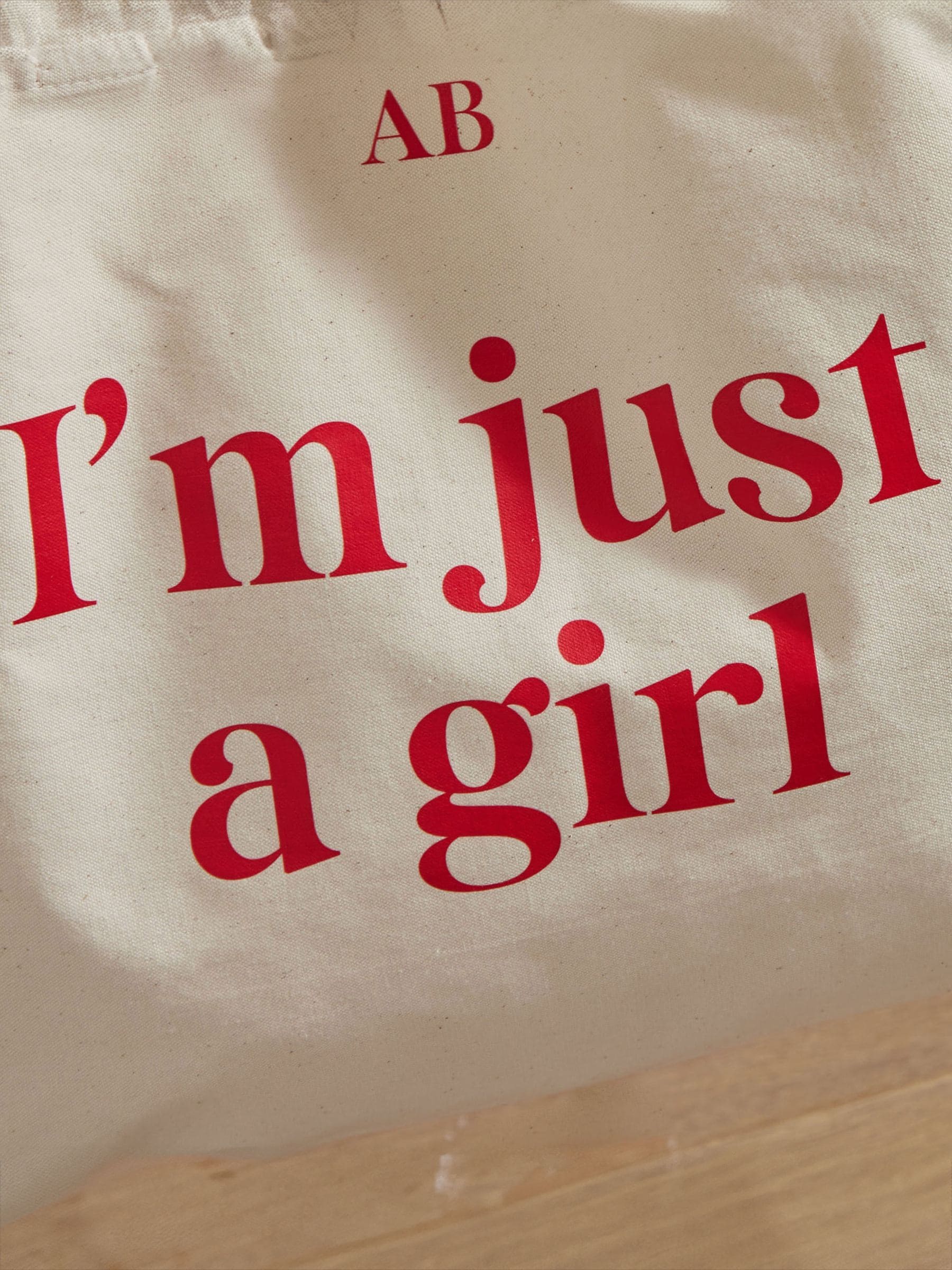 Made Yours customisable cotton tote bag in red (British brand)