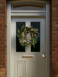 Charles Bentley Pre-Lit Berry & Pinecone Eucalyptus Wreath 55cm - British product
