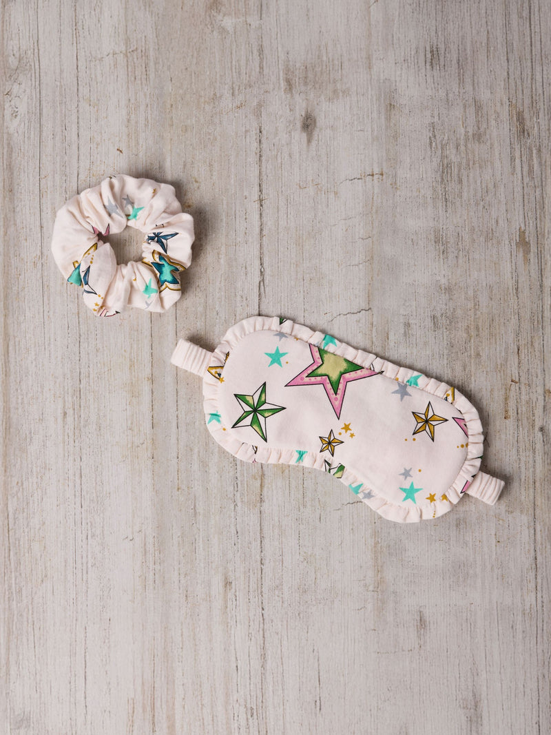 Chelsea Peers sleep mask set star print cotton, UK version