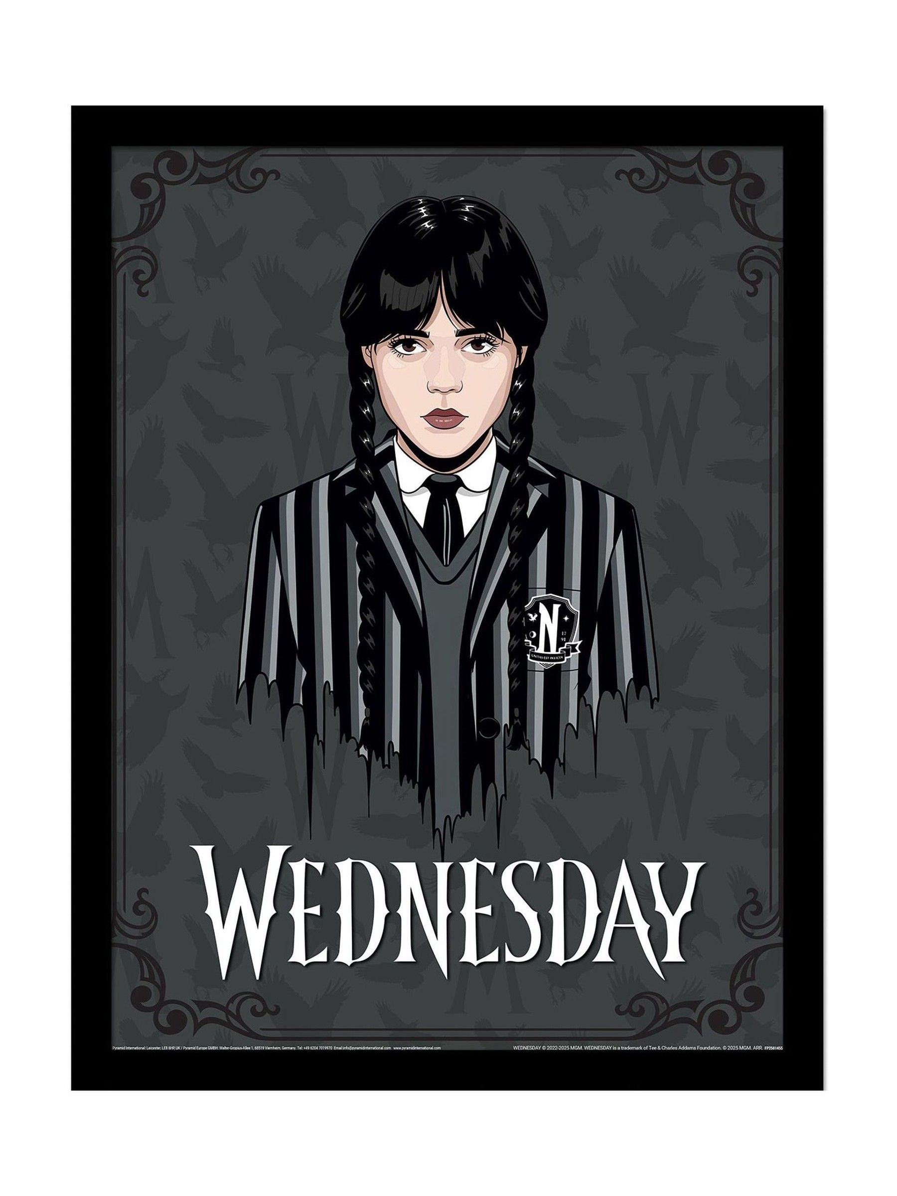 Pyramid International Wednesday Season 2 framed print - British product