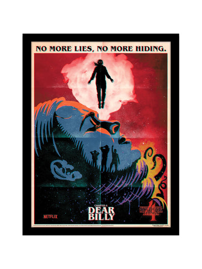Next Pyramid International Red Stranger Things 4 Dear Billy Framed Print 45cm x 35cm- Buy online at McGrocer