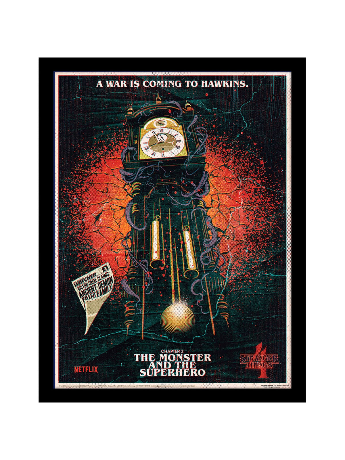 Pyramid International Stranger Things 4 framed art - British product