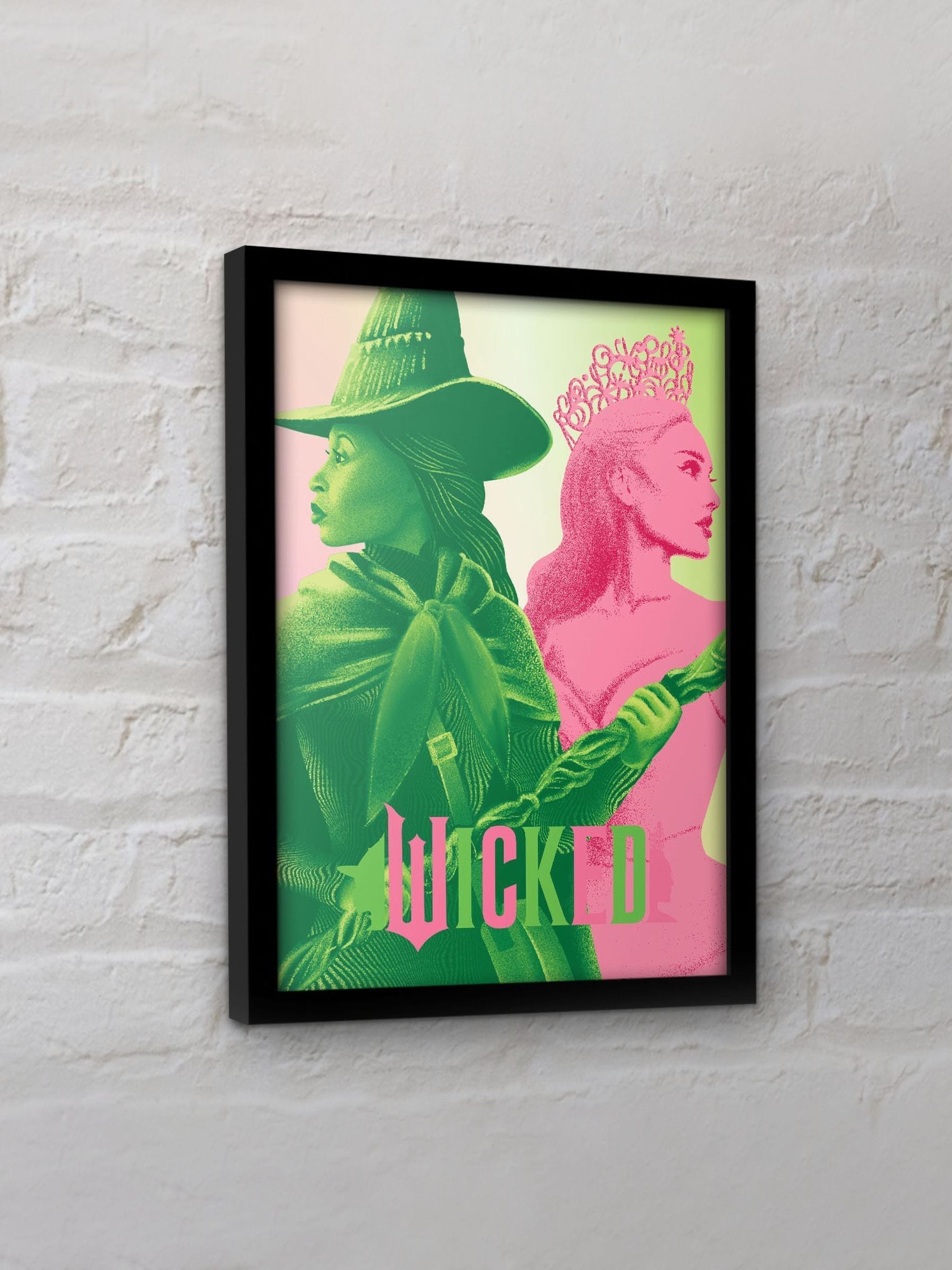 Pyramid International Wicked Elphaba Glinda framed collector print 45cm - British product