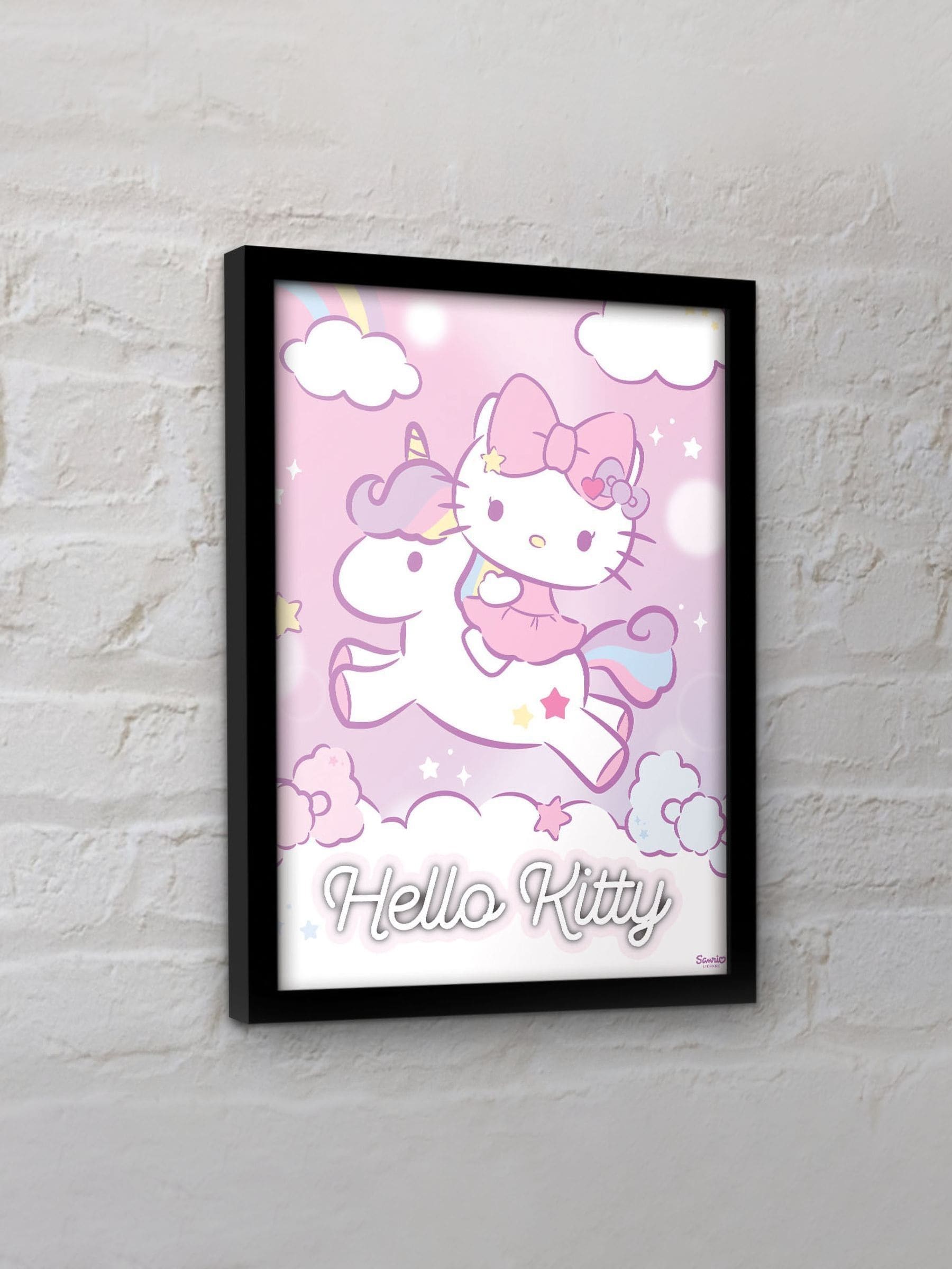 Pyramid International Hello Kitty Magical Unicorn framed print - British product