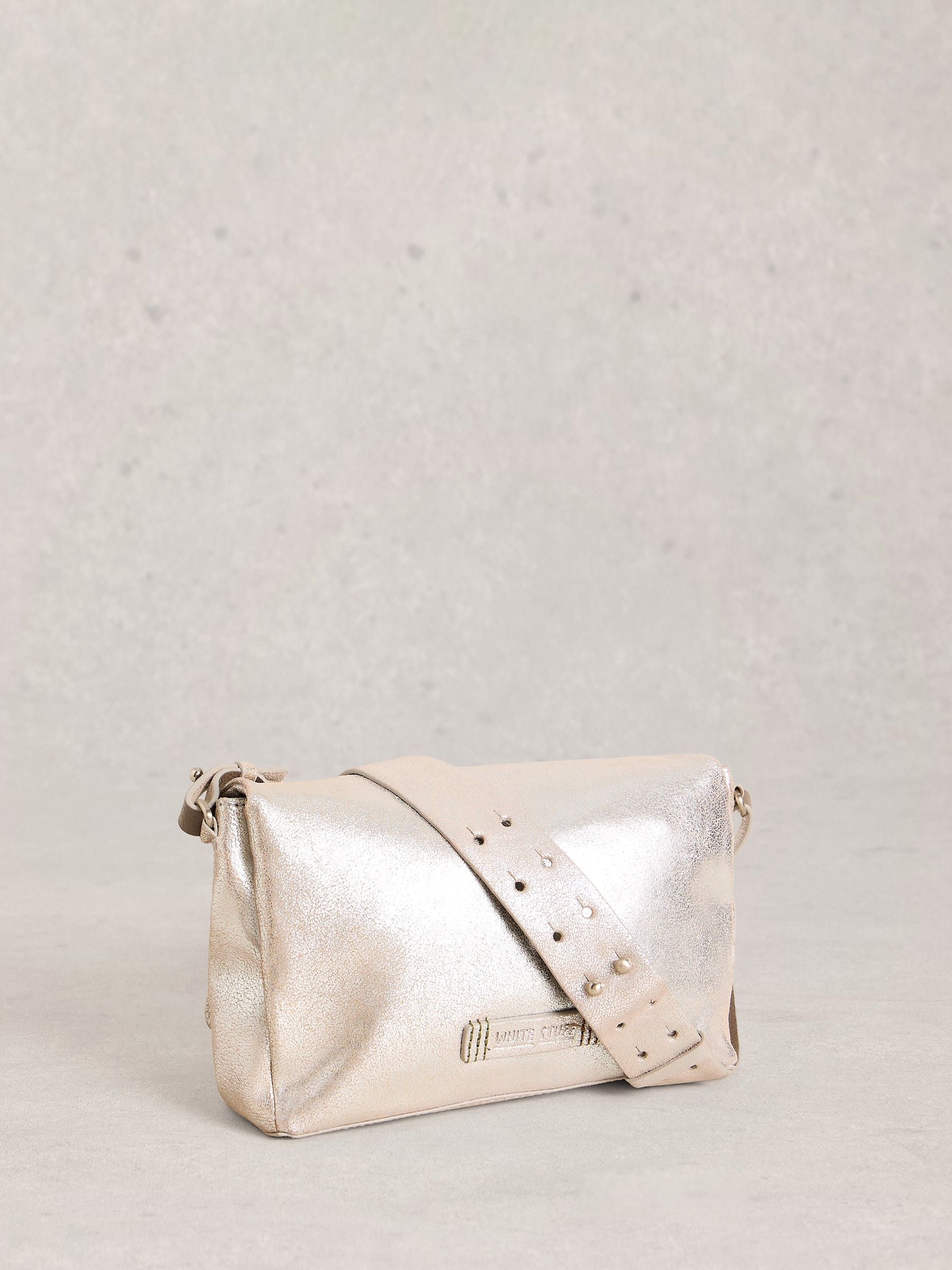 White Stuff Tiggy cross-body bag silver metallic (British brand)
