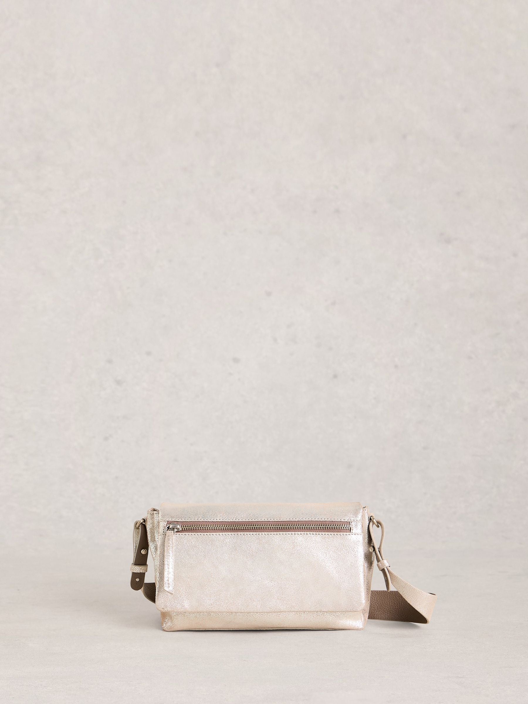 White Stuff Tiggy cross-body bag silver metallic (British brand)