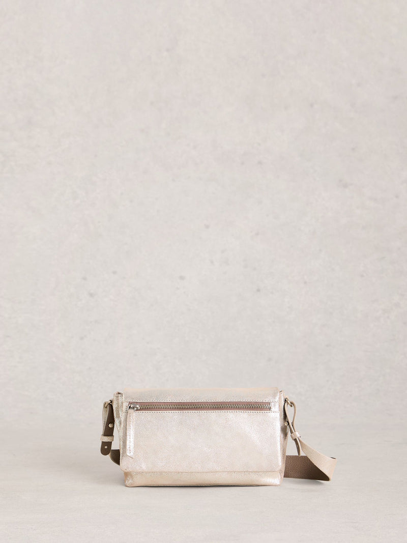 White Stuff Tiggy cross-body bag silver metallic (British brand)