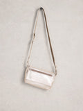 White Stuff Tiggy cross-body bag silver metallic (British brand)