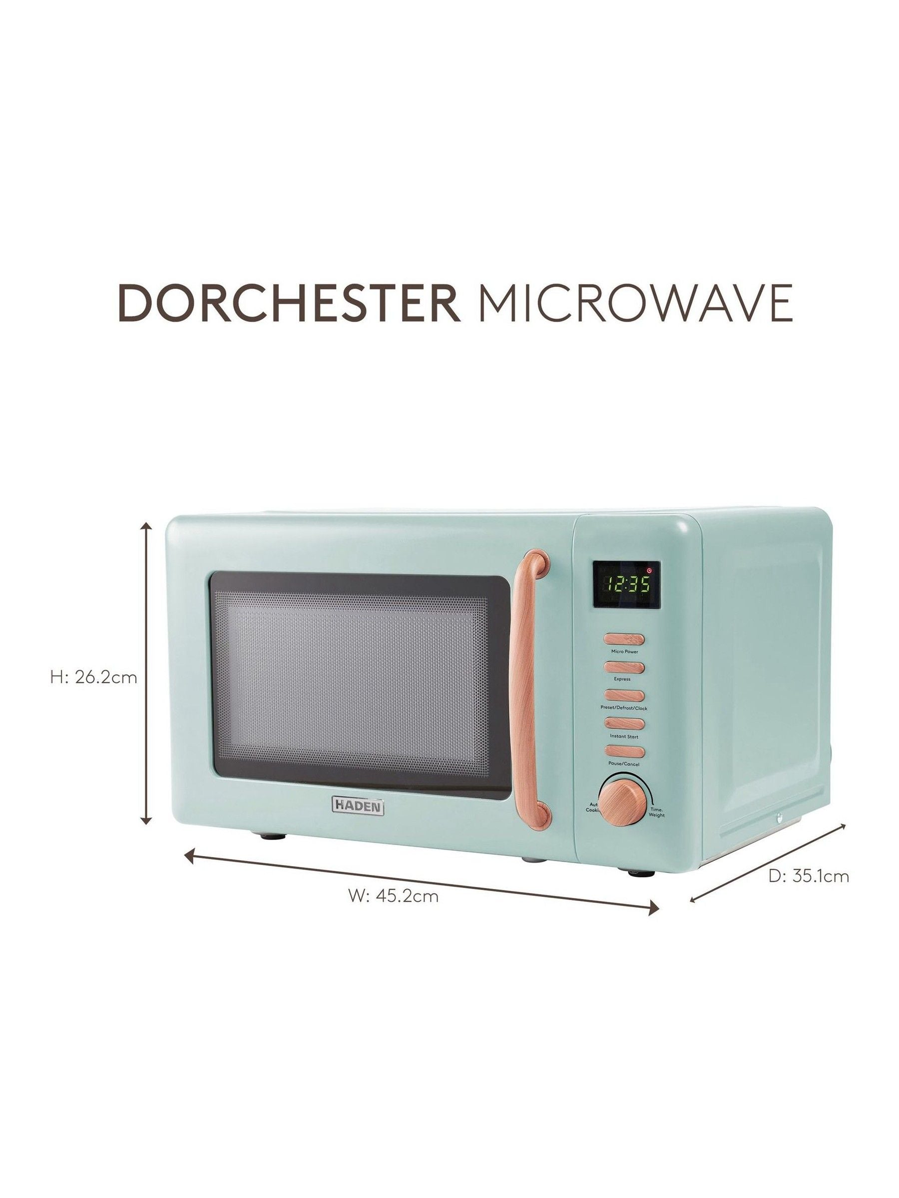 Haden Sage Dorchester freestanding microwave 20L, UK version