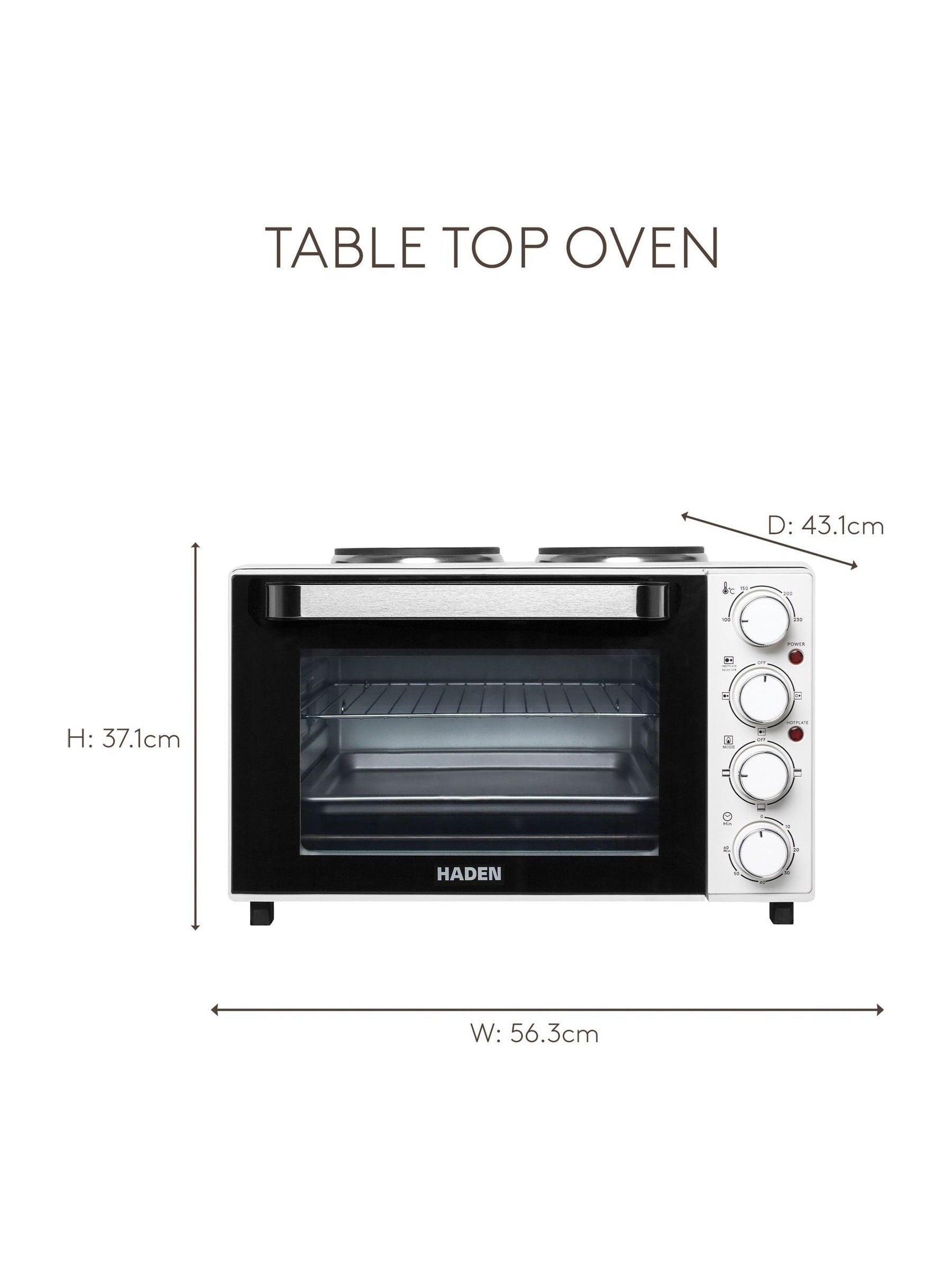 Haden white mini 25L oven with two hotplates - British product