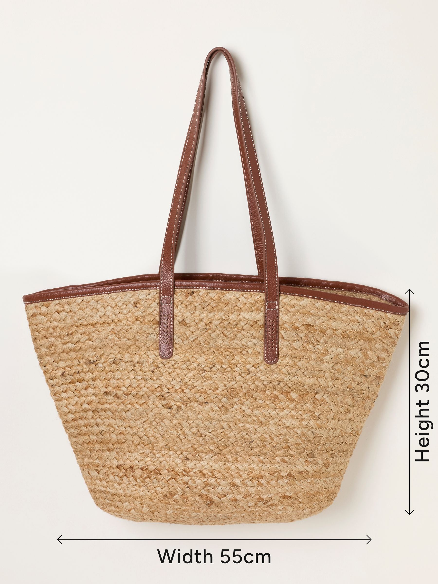 FatFace Natural Raffia Tote Bag 30x55cm (British brand)