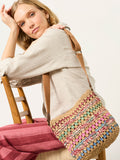 FatFace multi raffia woven crossbody bag (British brand)