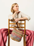 FatFace multi raffia woven crossbody bag (British brand)