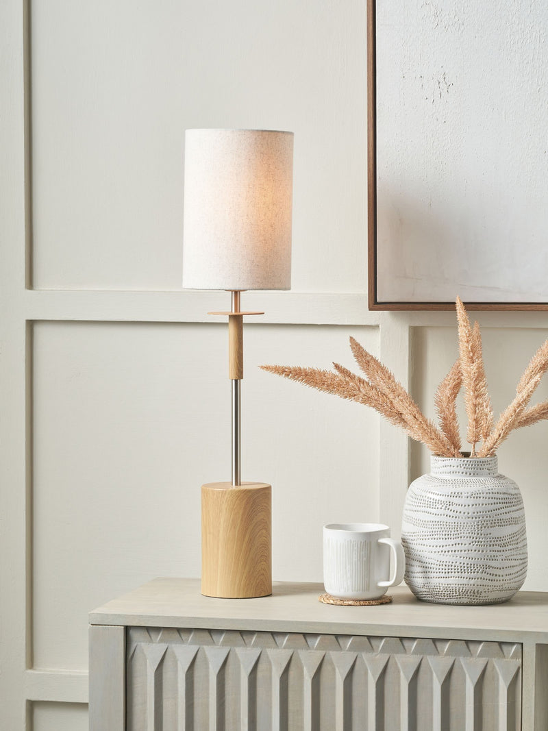 Pacific Natural Bonham table lamp 68cm (British brand)