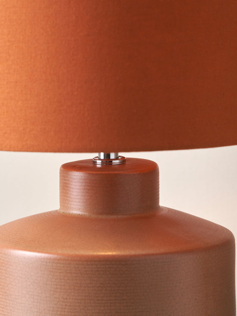 Pacific Elure crackle effect table lamp cinnamon, UK version