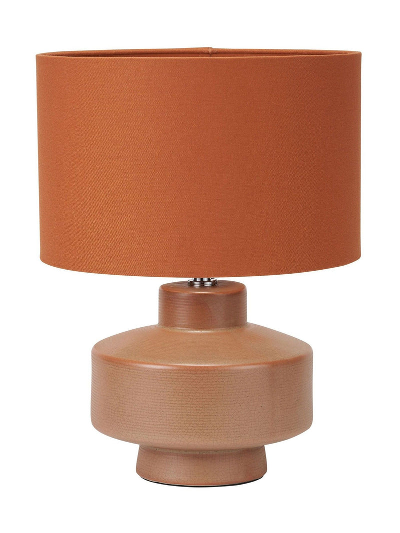 Pacific Elure crackle effect table lamp cinnamon, UK version