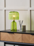 Pacific Green Zandra Ribbed Glass Table Lamp