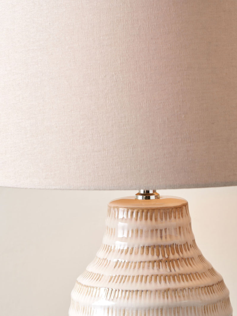 Table lamp Nya scratch effect ceramic 61cm, imported from the UK