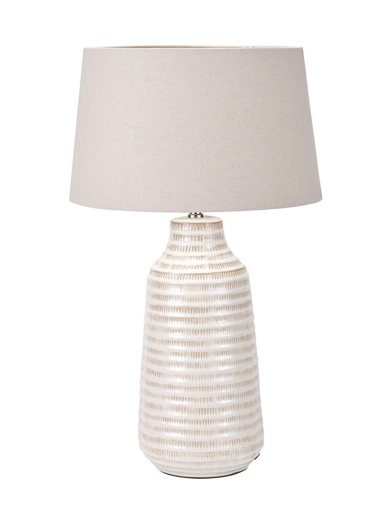 Table lamp Nya scratch effect ceramic 61cm, imported from the UK