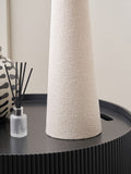 Pacific White Mirissa slubby handloom fabric lamp, imported from the UK