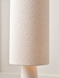 Pacific White Mirissa slubby handloom fabric lamp, imported from the UK