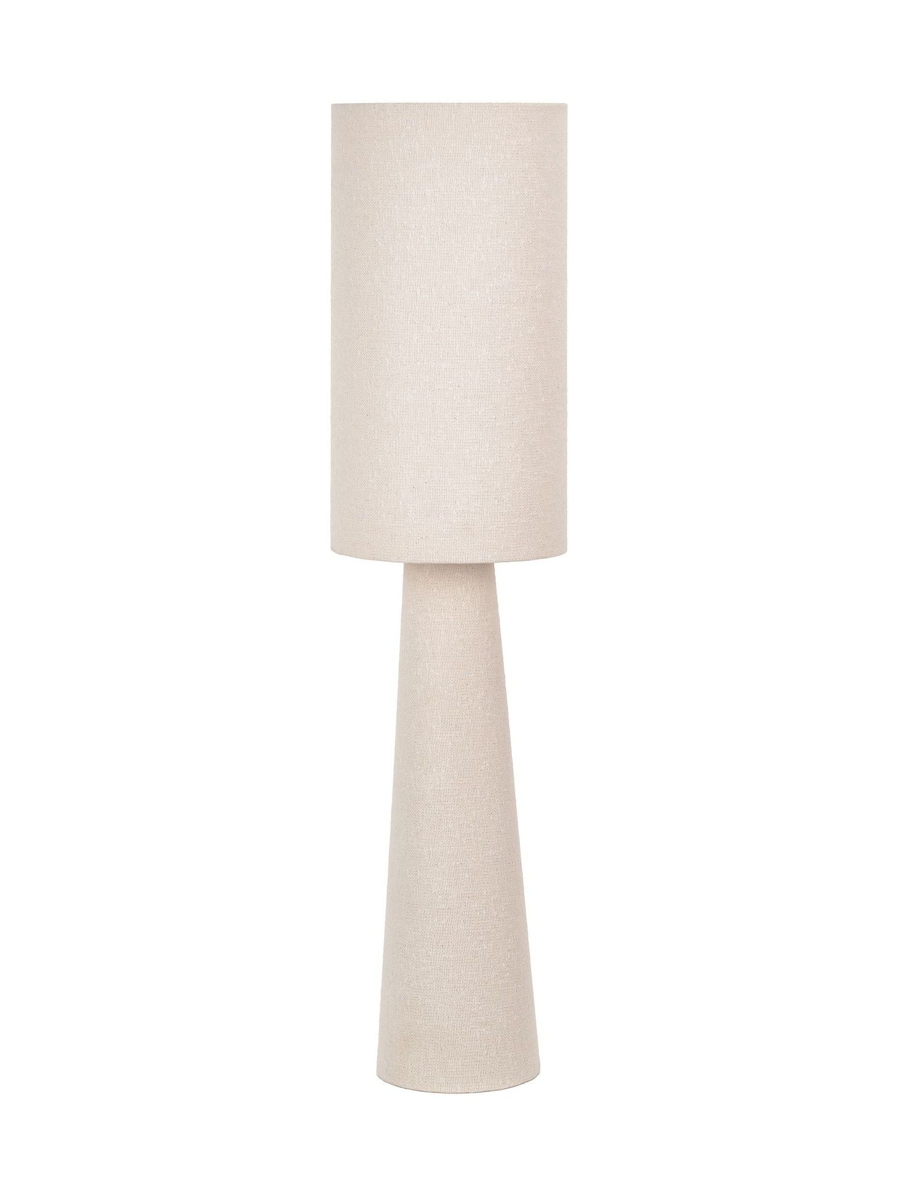 Pacific White Mirissa slubby handloom fabric lamp, imported from the UK