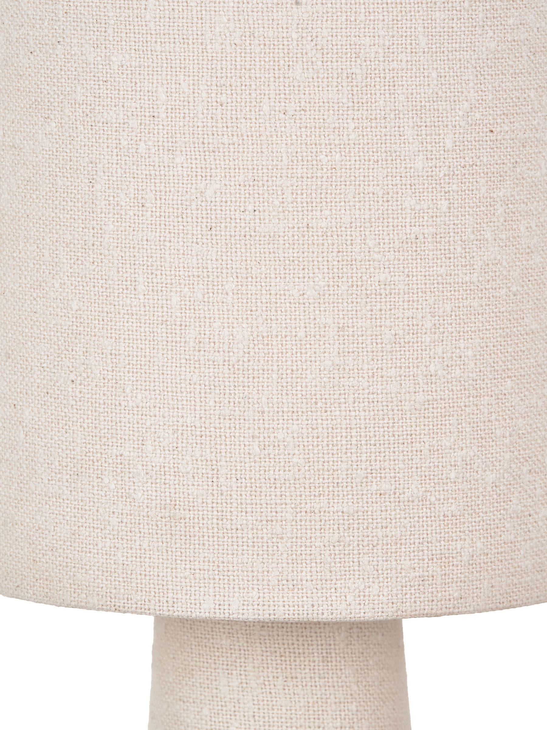 Pacific White Mirissa slubby handloom fabric lamp, imported from the UK