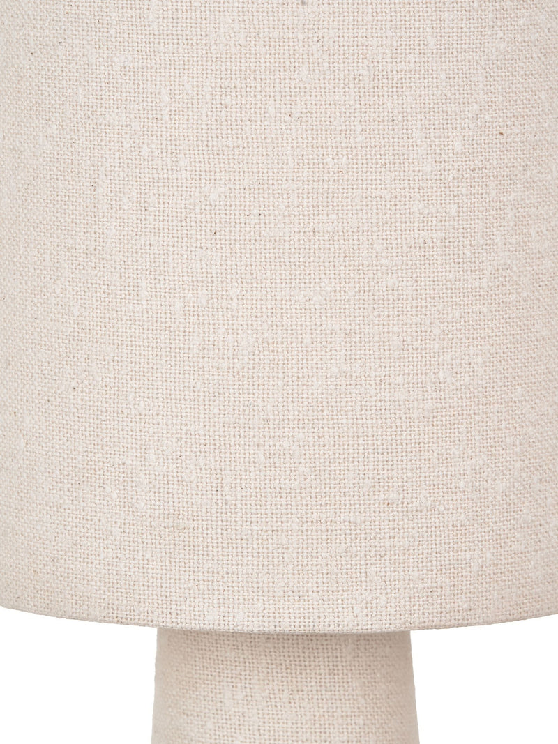 Pacific White Mirissa slubby handloom fabric lamp, imported from the UK