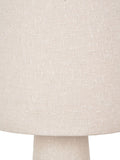 Pacific White Mirissa slubby handloom fabric lamp, imported from the UK