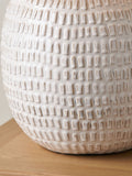 Pacific ceramic table lamp with textured base and shade - British product