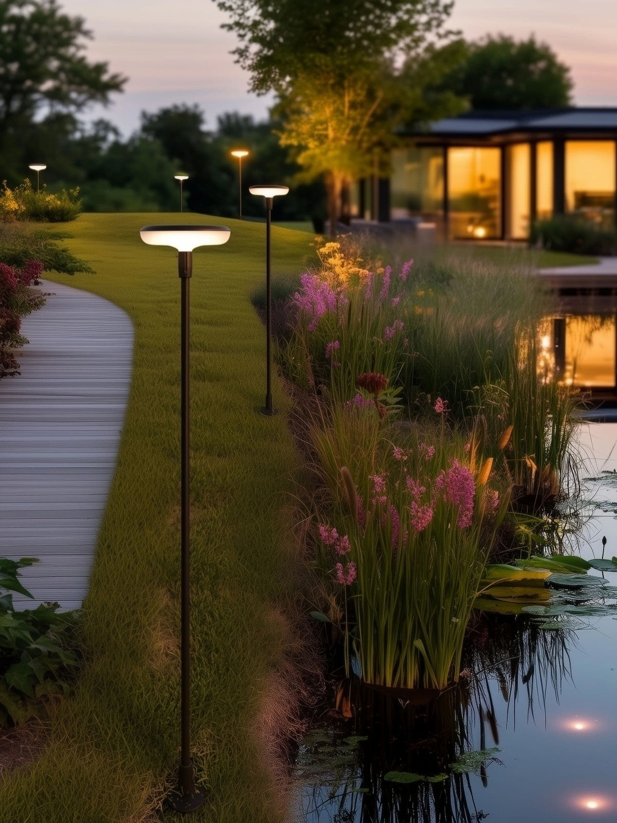 Solar Centre warm white solar garden light 39cm, imported from the UK