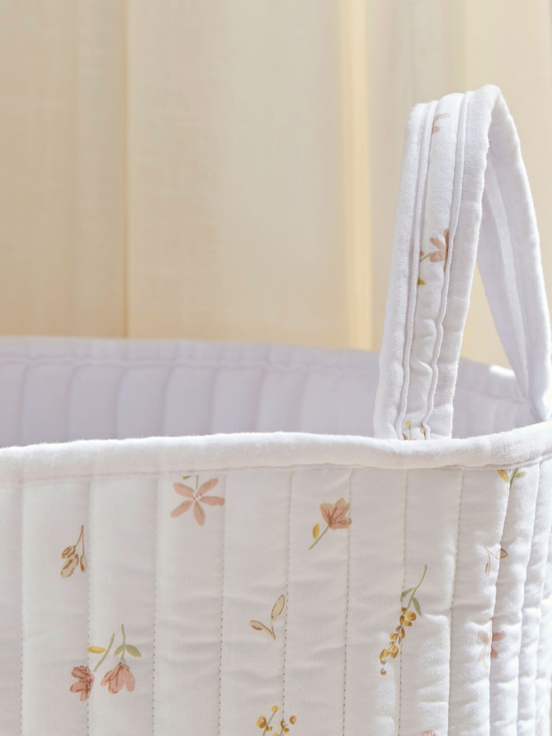 Cuddleco Meadow Large quilted storage basket for nursery - British product